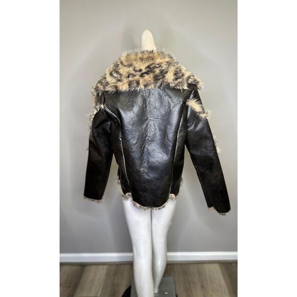 Jaded London Black and Brown Leather Jacket - Picture 7 of 14